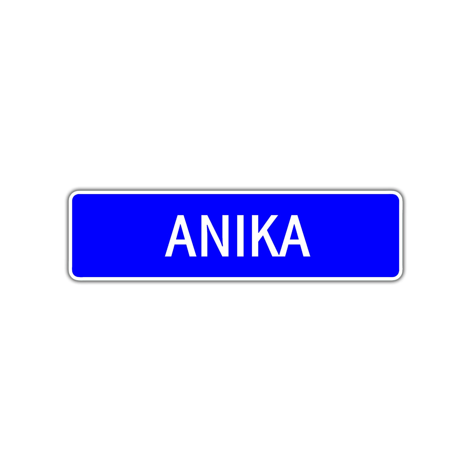 Anika Street Metal Sign Plate