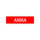 Anika Street Sign