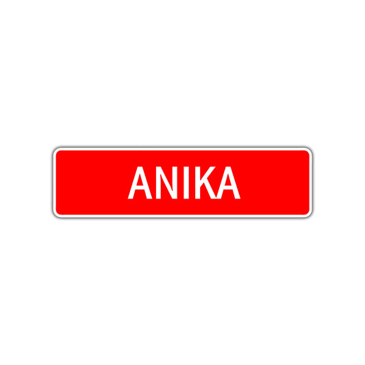Anika Street Sign