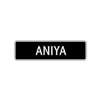 Aniya Street Metal Sign  