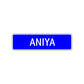 Aniya Street Metal Sign Plate