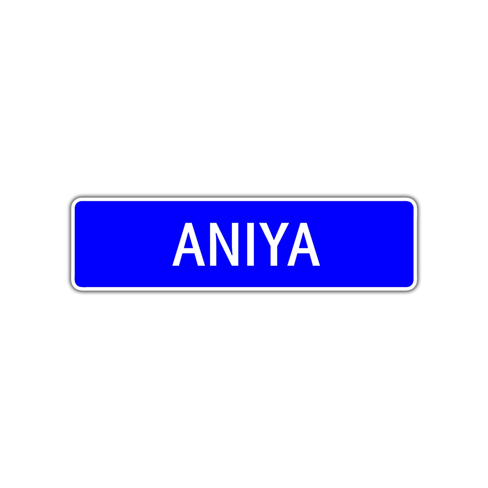 Aniya Street Metal Sign Plate
