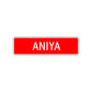 Aniya Street Sign