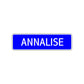 Annalise Street Metal Sign Plate