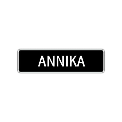 Annika Street Metal Sign  