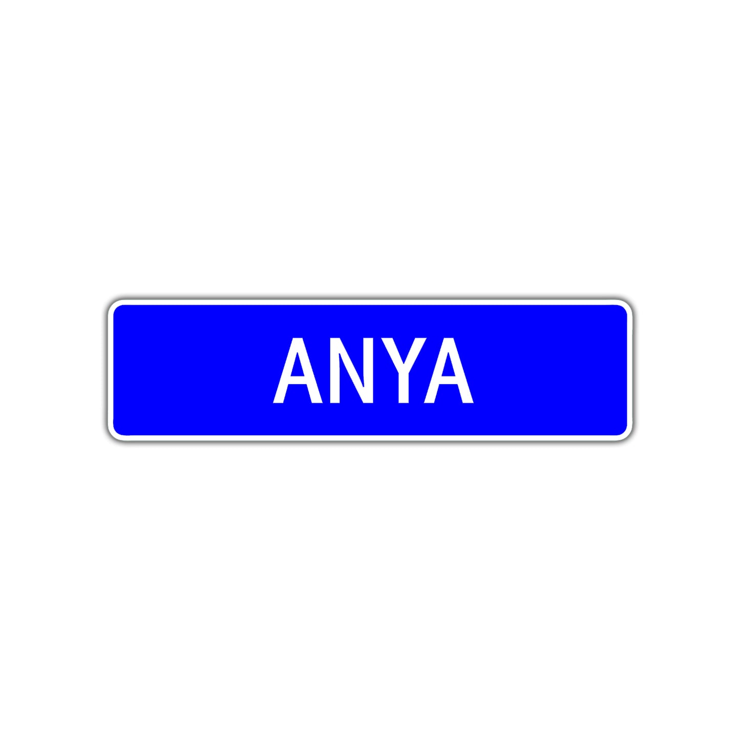 Anya Street Metal Sign plate