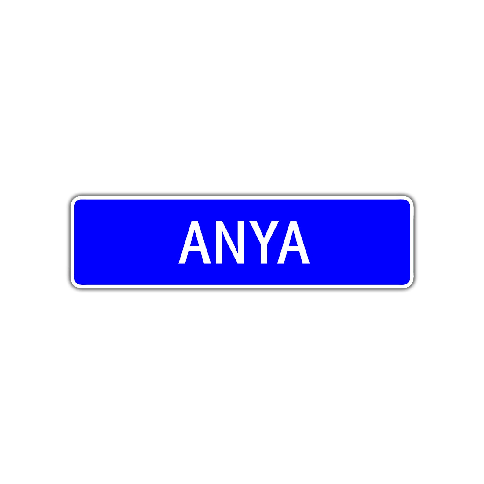 Anya Street Metal Sign plate