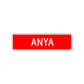 Anya Street Sign