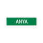 Anya Street Sign plate