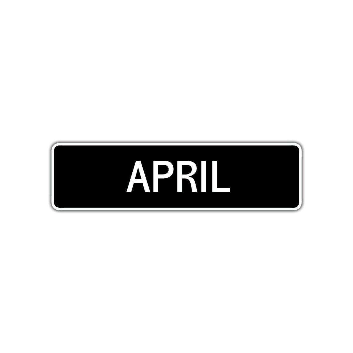 Aprilhanging Sign April Street Sign Children Name Room Plate – Sign Fever