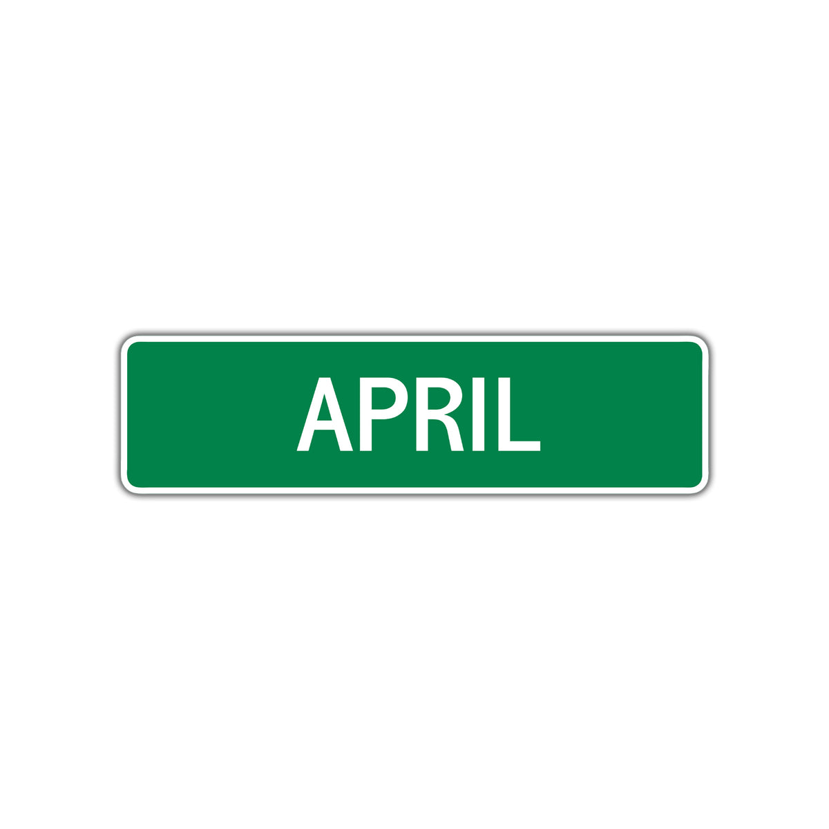 Aprilhanging Sign April Street Sign Children Name Room Plate – Sign Fever