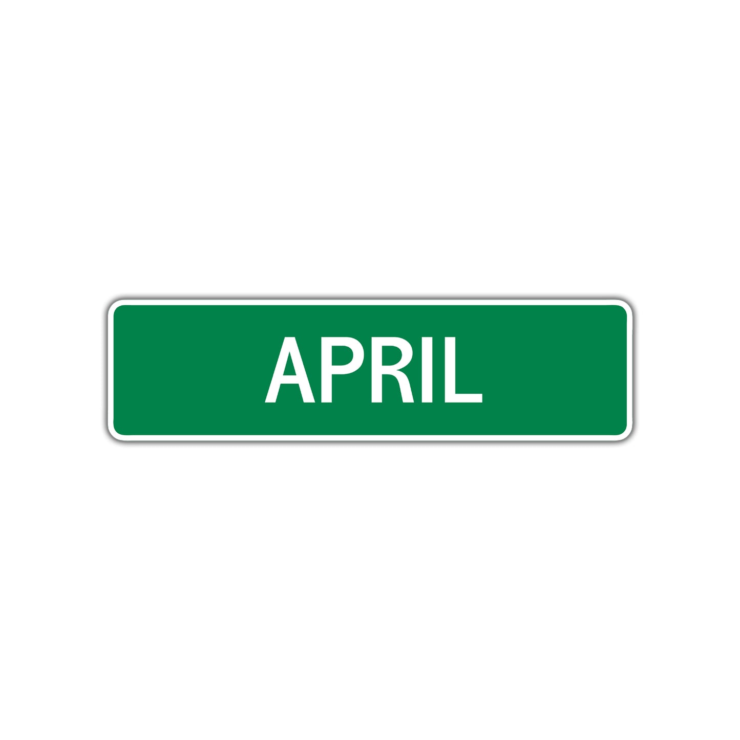 April Street Sign Plate