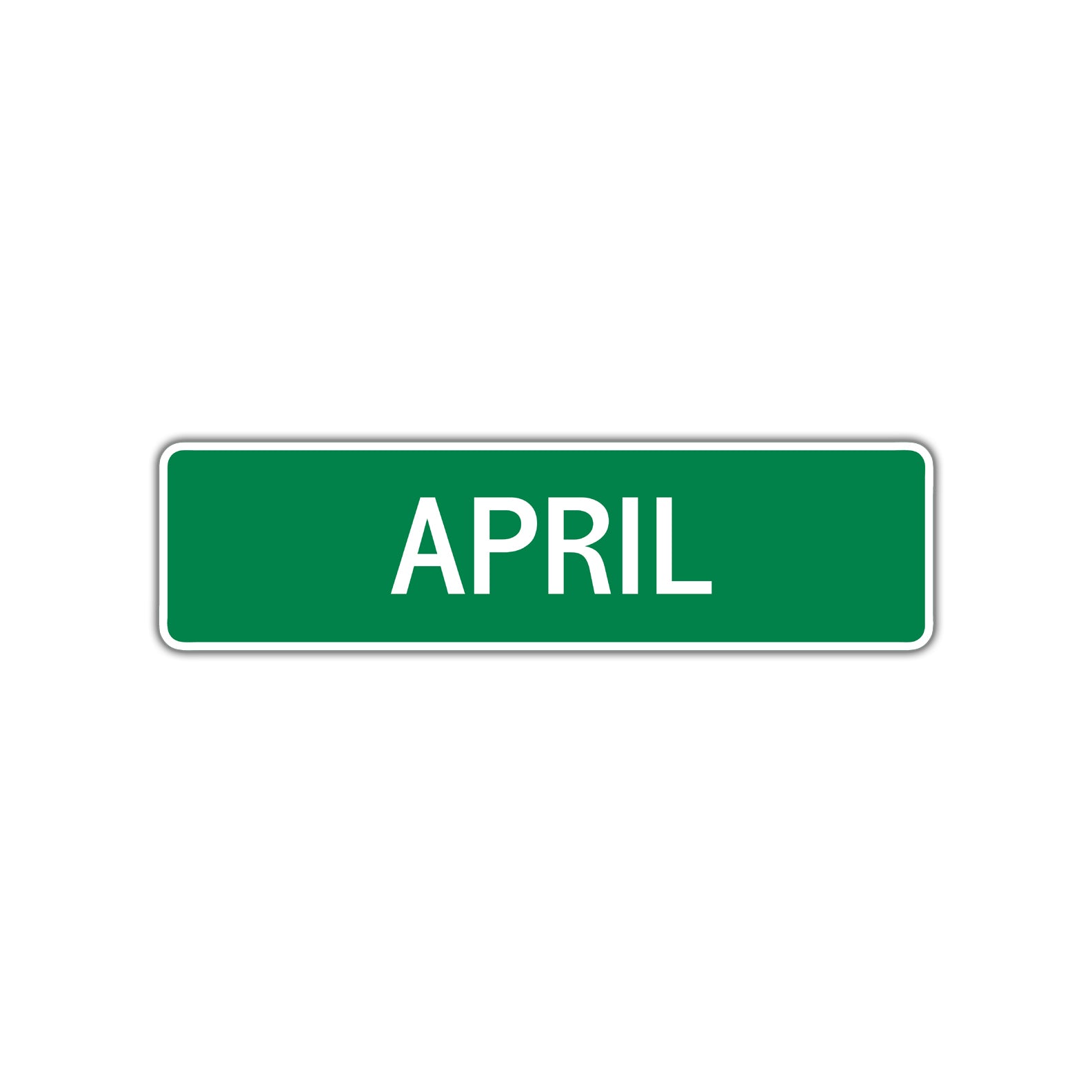 April Street Sign Plate