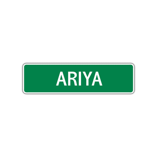 Ariya Street Sign