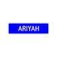 Ariyah Street Metal Sign Plate