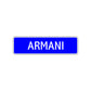 Armani Street Metal Sign Plate