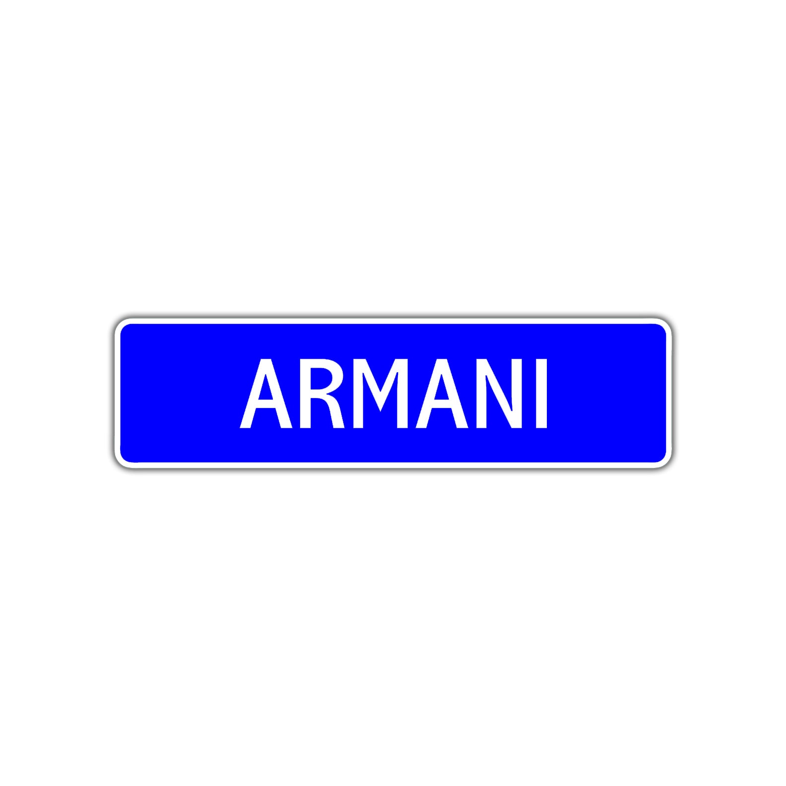 Armani Street Metal Sign Plate