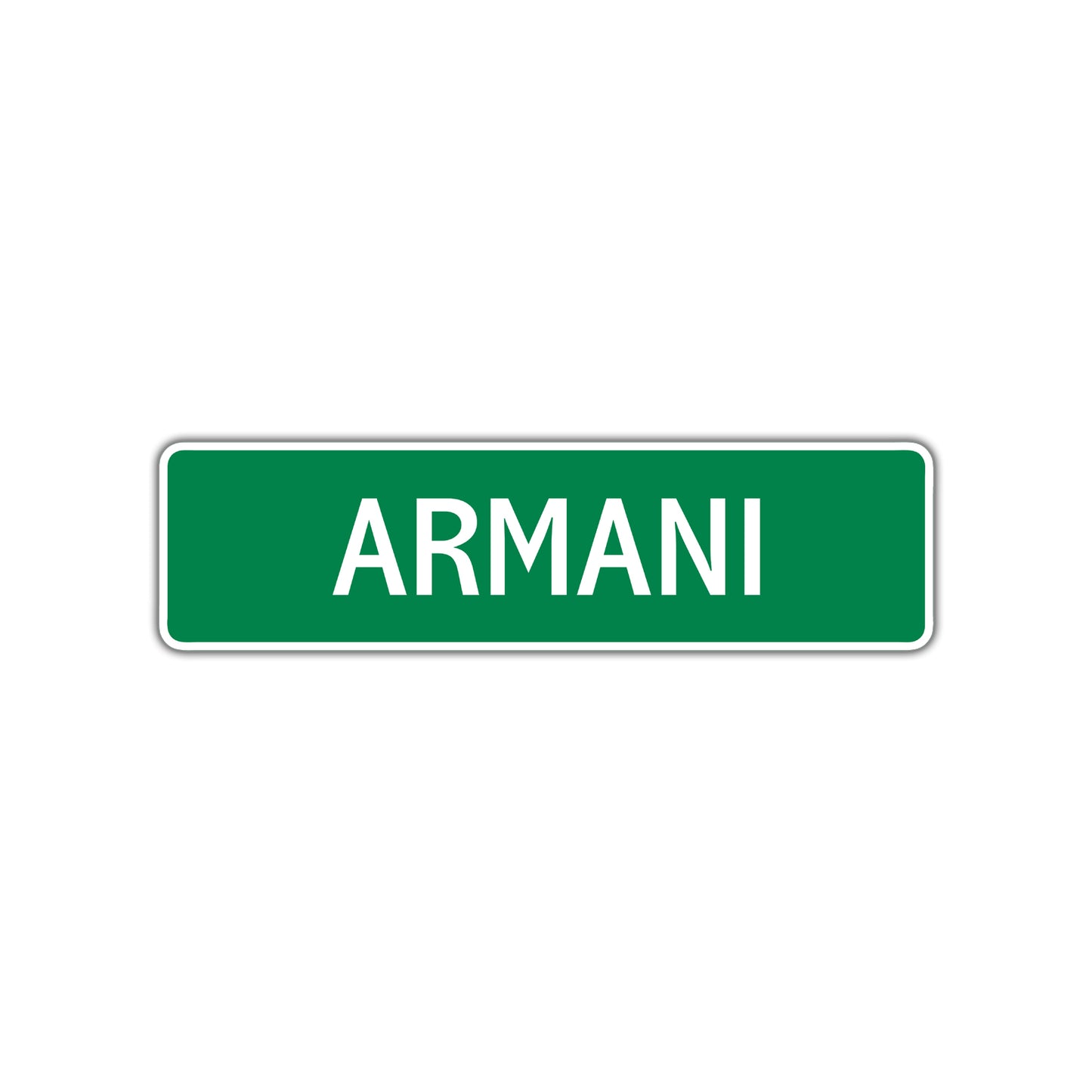 Armani Street Sign Plate