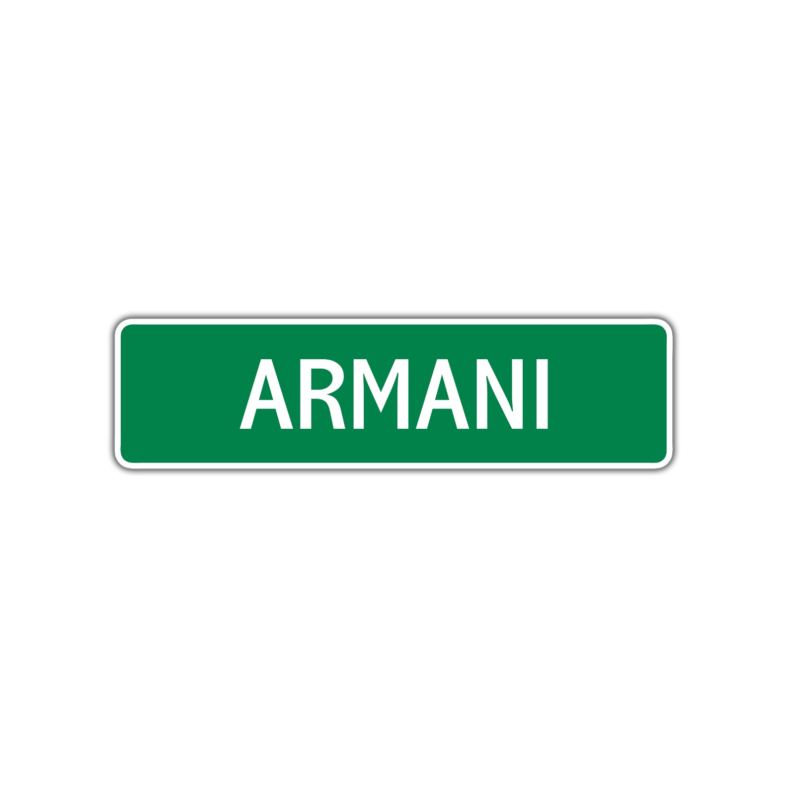 Armani Street Sign Plate