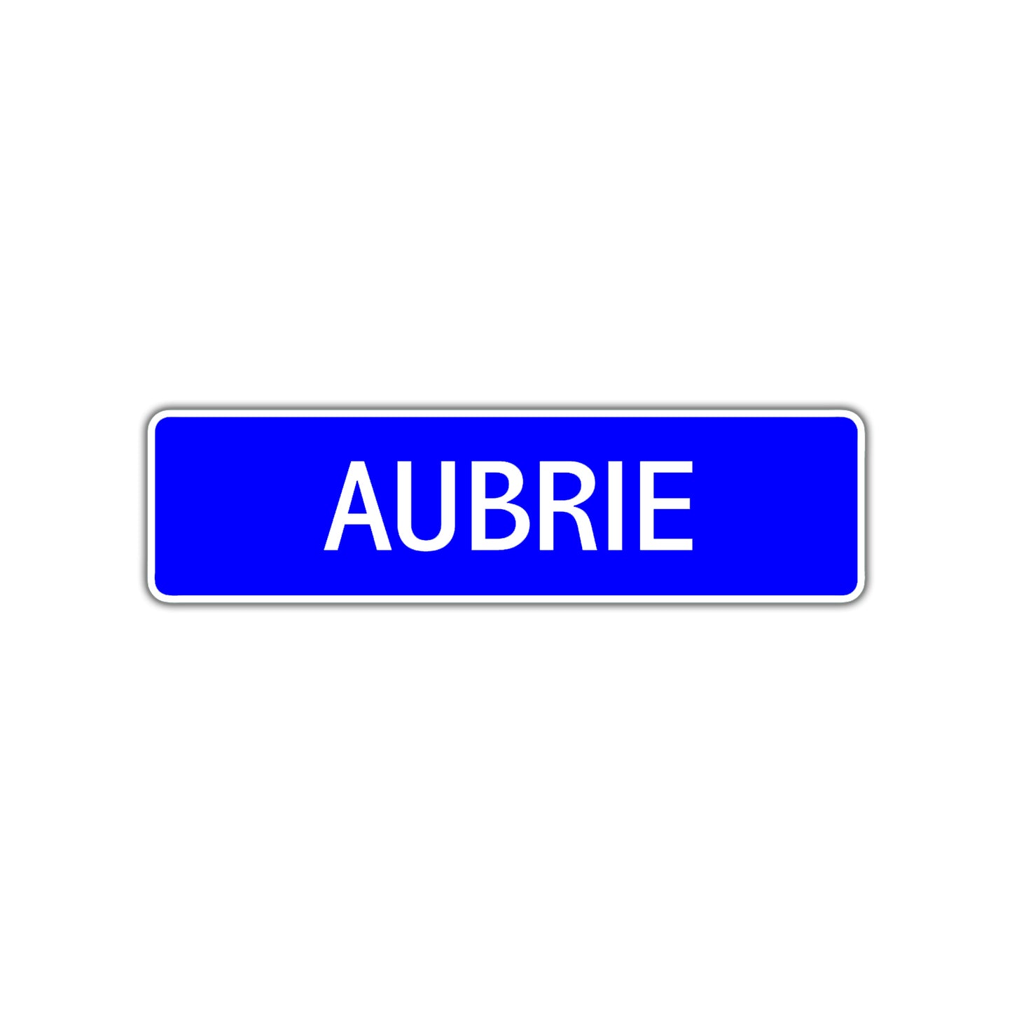 Aubrie Street Metal Sign Plate