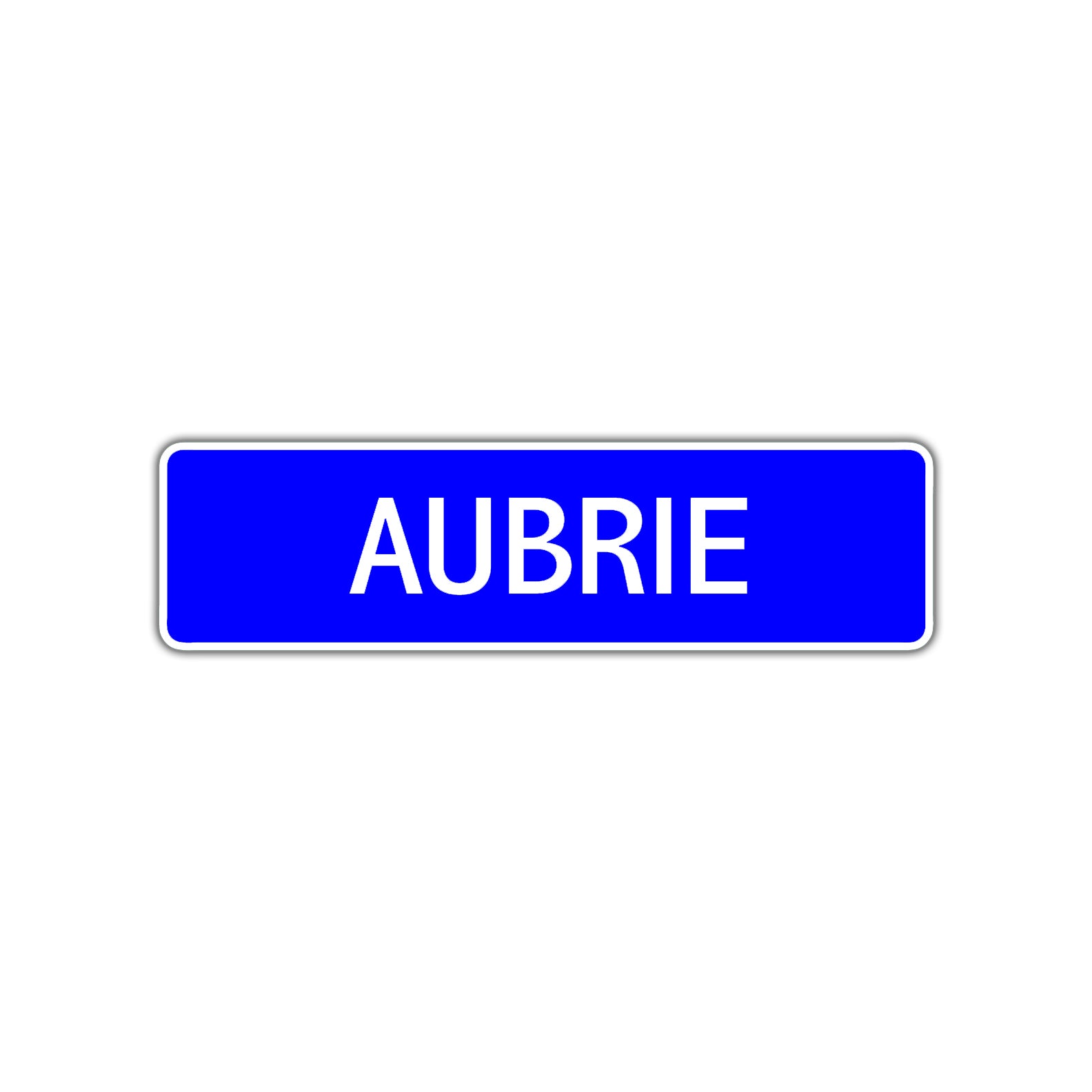 Aubrie Street Metal Sign Plate