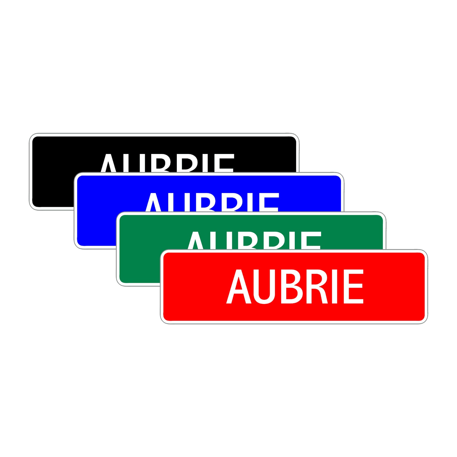 Aubrie Street Sign Children Name Room Plate – Sign Fever