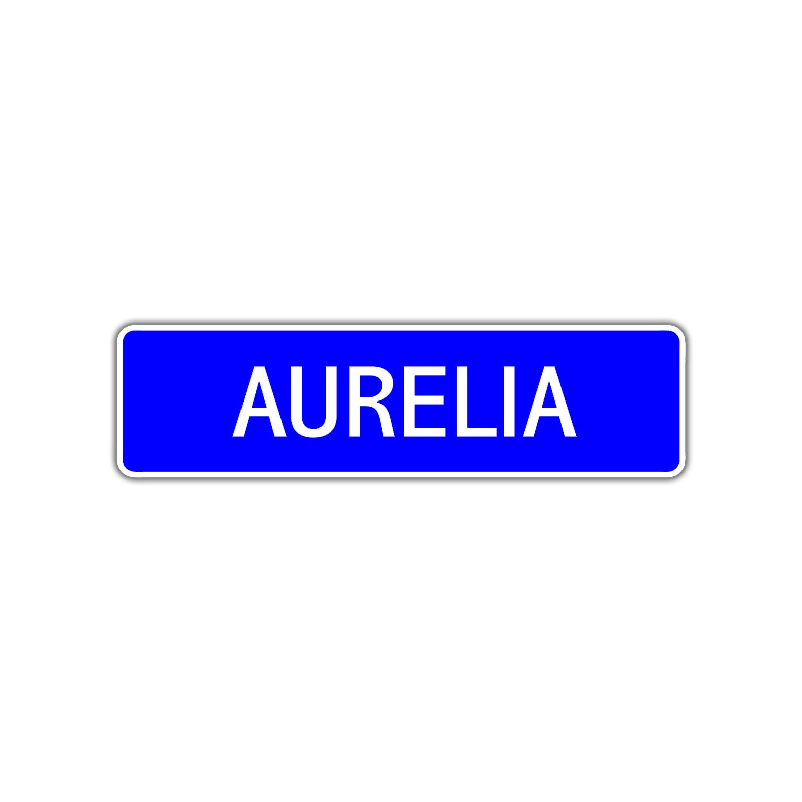 Aurelia Street Metal Sign Plate