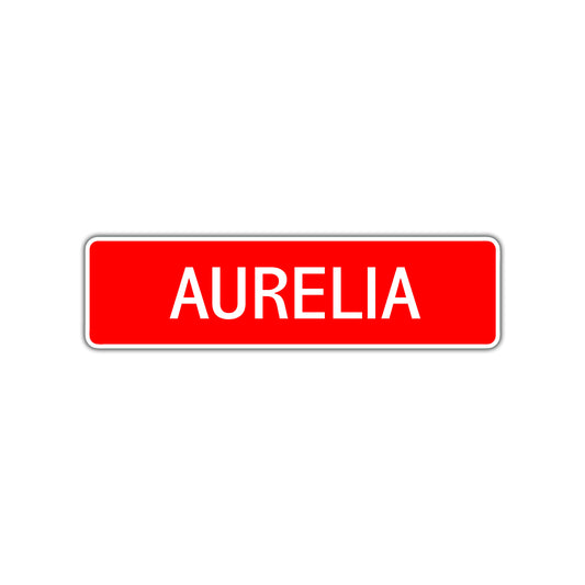 Aurelia Street Sign