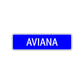 Aviana Street Metal Sign Plate
