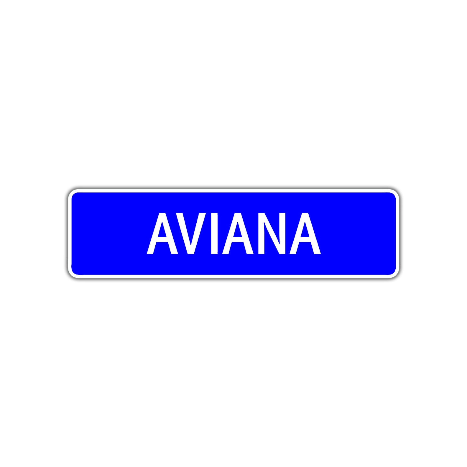 Aviana Street Metal Sign Plate