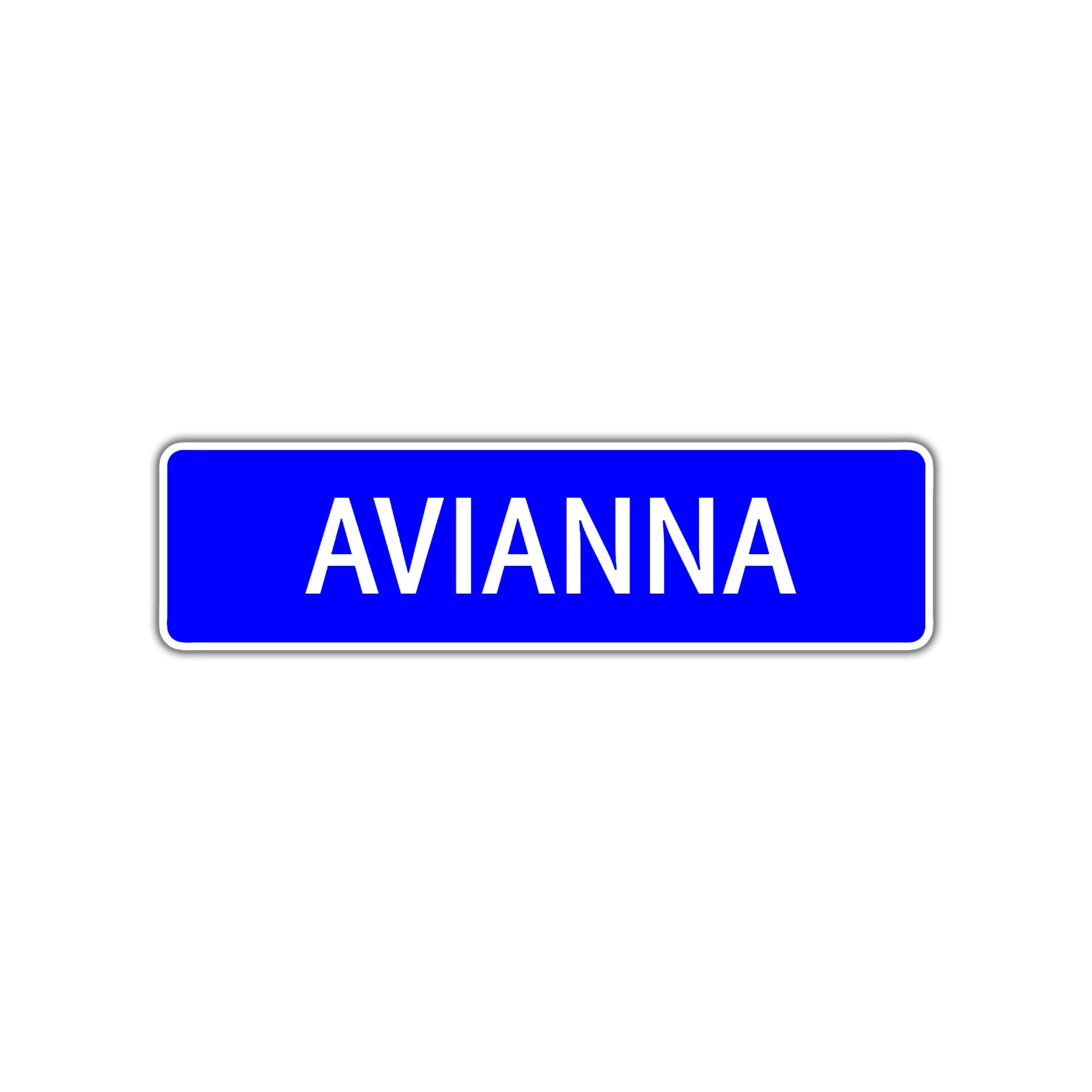 Avianna Street Metal Sign Plate