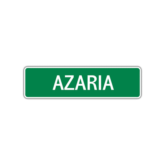 Azaria Street Sign
