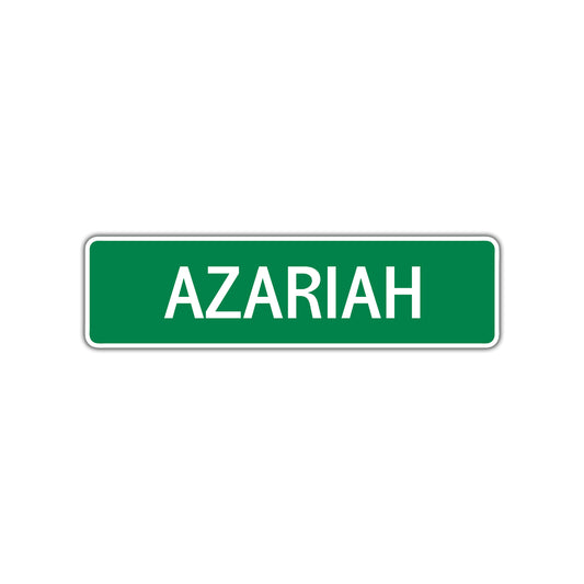 Azariah Street Sign