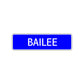 Bailee Street Metal Sign Plate