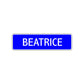 Beatrice Street Metal Sign Plate