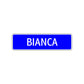 Bianca Street Metal Sign Plate