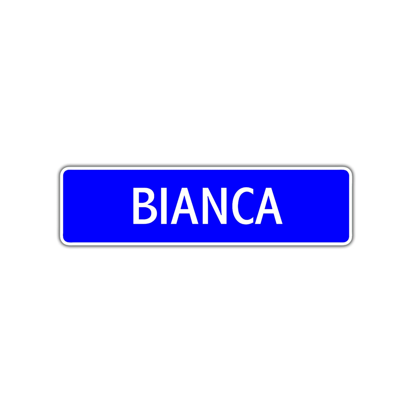 Bianca Street Metal Sign Plate