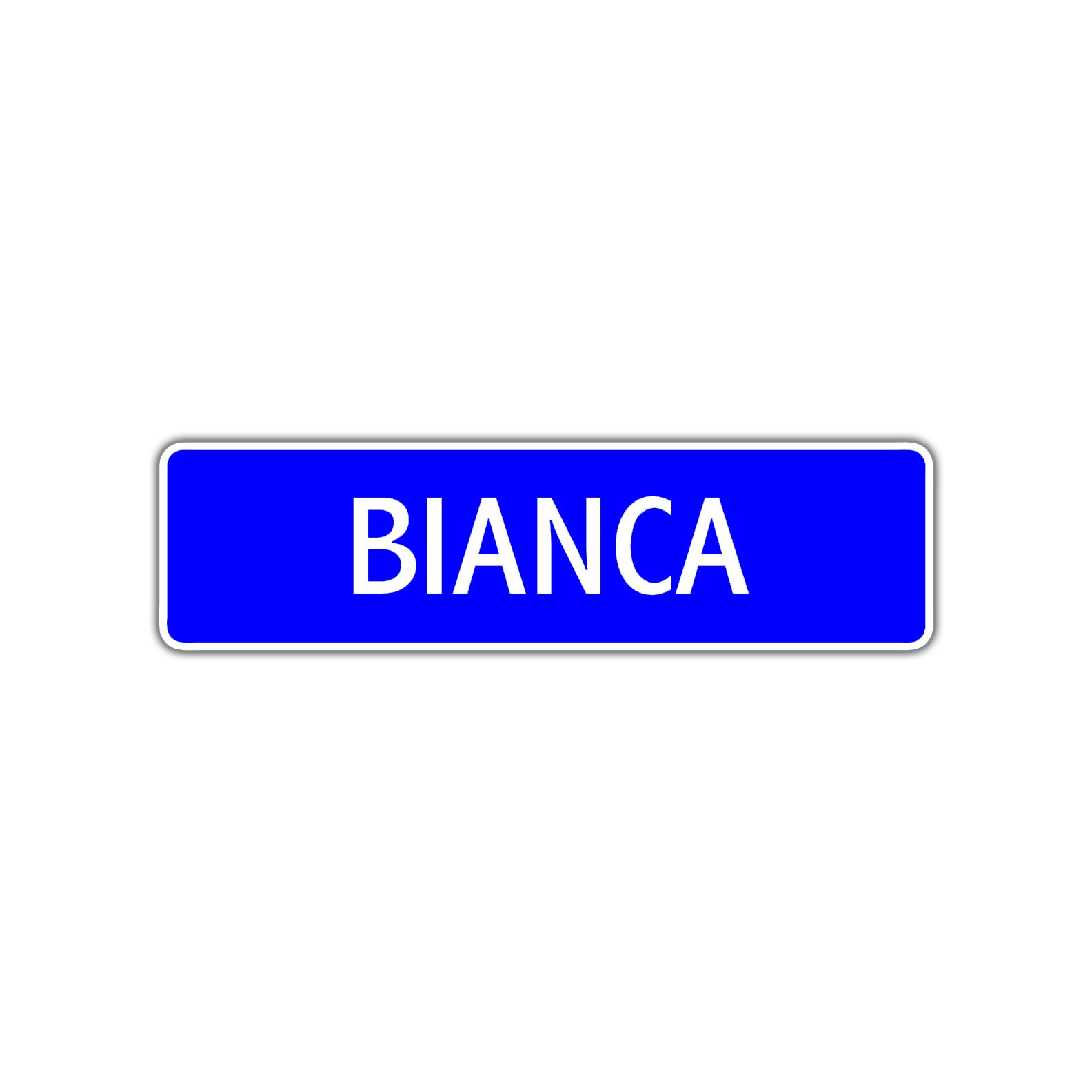 Bianca Street Metal Sign Plate