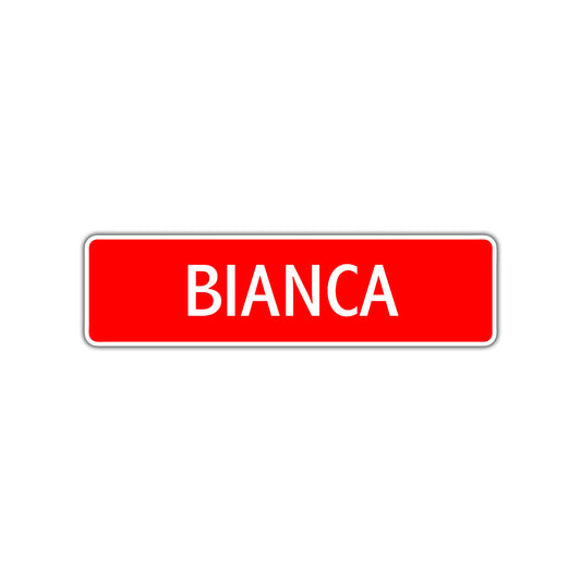 Bianca Street Sign