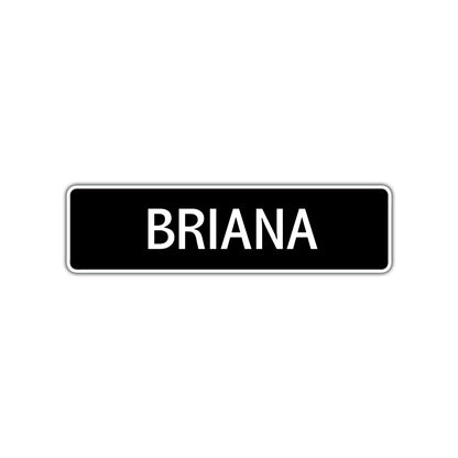 Briana Street Metal Sign 