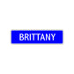 Brittany Street Metal Sign Plate