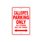 Calliope's Name Parking Only All Others Will Be Towed Sign Plate