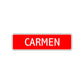 Carmen Street Sign