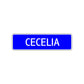 Cecelia Street Metal Sign Plate