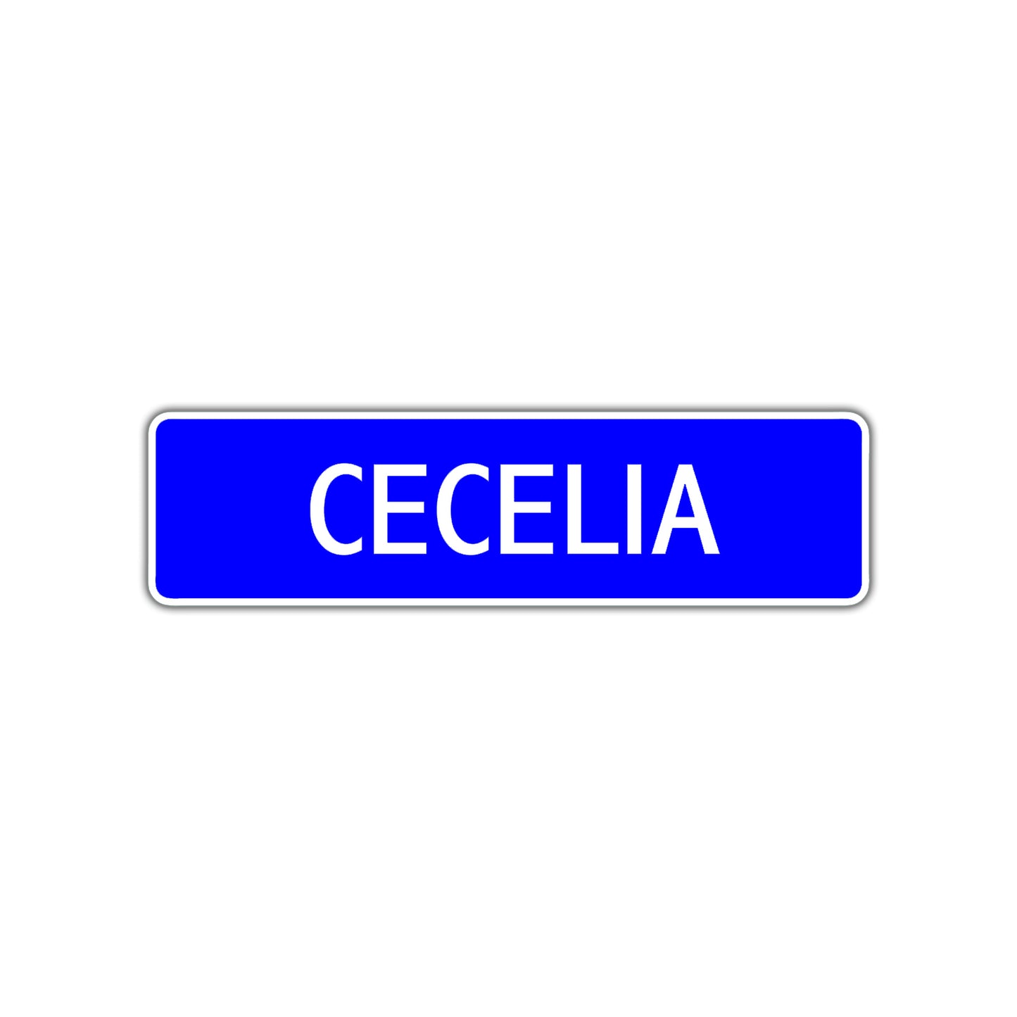 Cecelia Street Metal Sign Plate