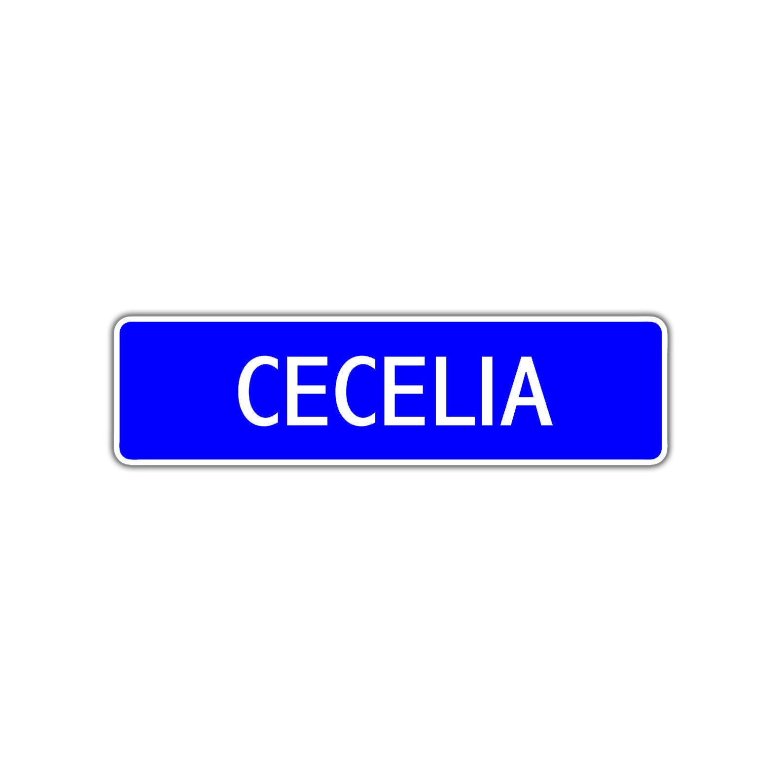 Cecelia Street Metal Sign Plate