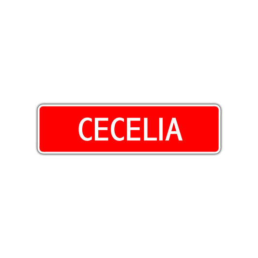 Cecelia Street Sign