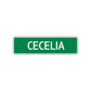 Cecelia Street Sign Plate