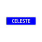 Celeste Street Metal Sign Plate