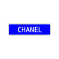 Chanel Street Metal Sign Plate